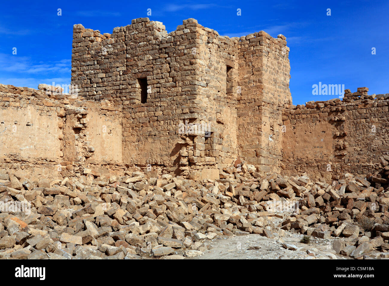 Roman military camp (3rd century AD), UNESCO World Heritage site, Qasr Bshir, Jordan Stock Photo