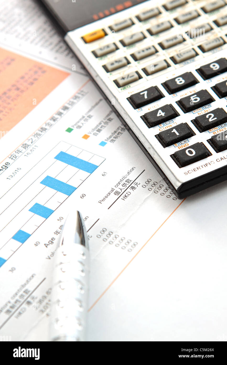 Financial concept: analyzing Stock Photo - Alamy
