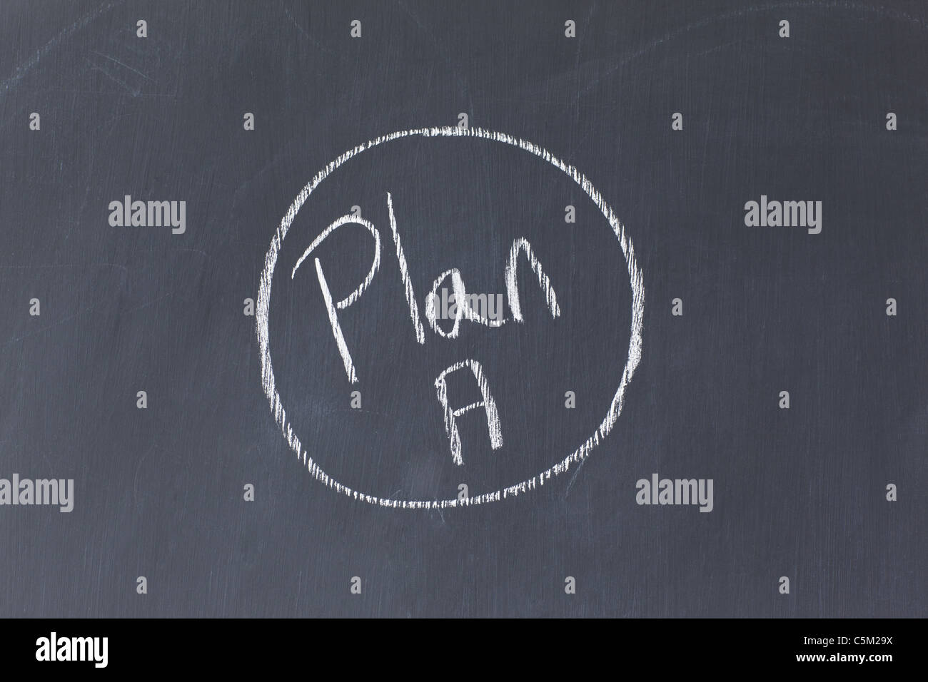 Blackboard with Plan A written on it Stock Photo