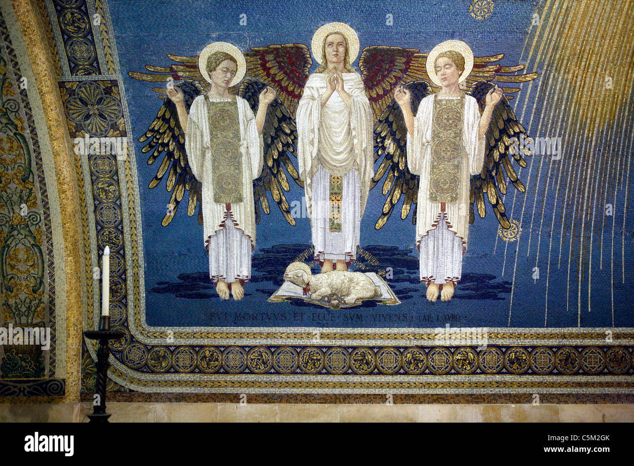 Transfiguration church (Antonio Barluzzi, 1921-1924), Tabor, Israel Stock Photo