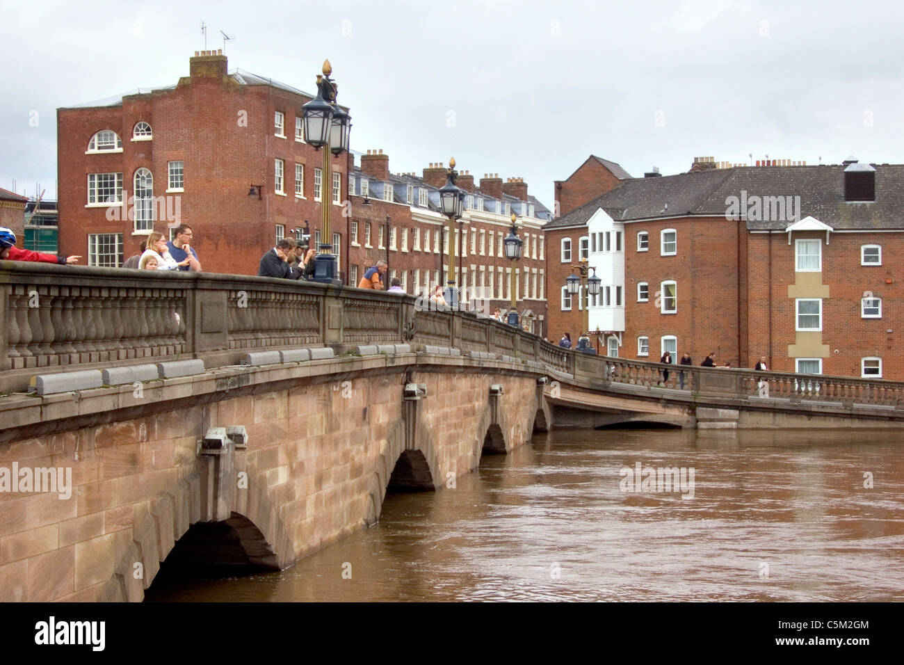 July 2007 floods on the River Severn, Worcester, Worcestershire, England, UK, Europe Stock Photo