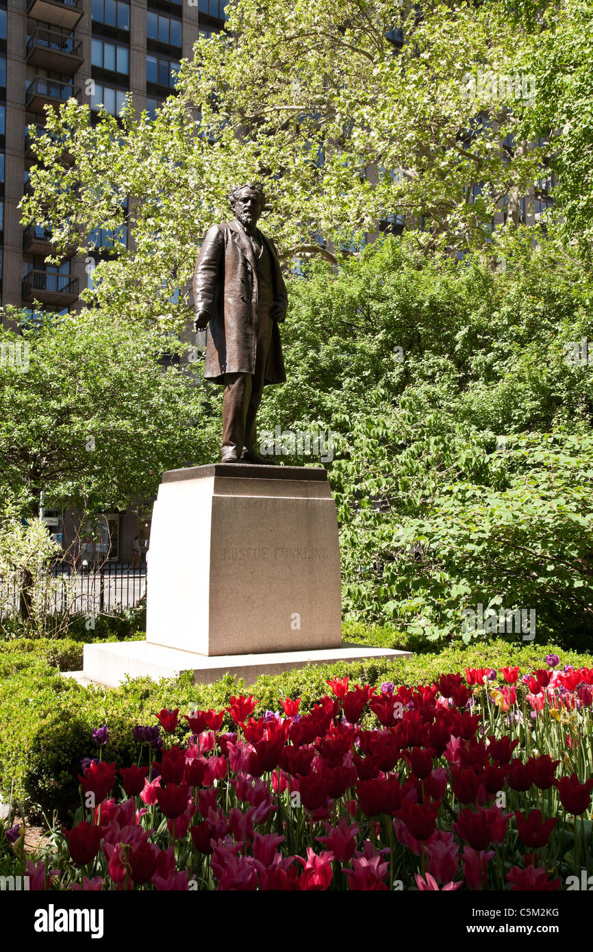 Roscoe Conkling Statue, Madison Square Park, NYC Stock Photo Alamy