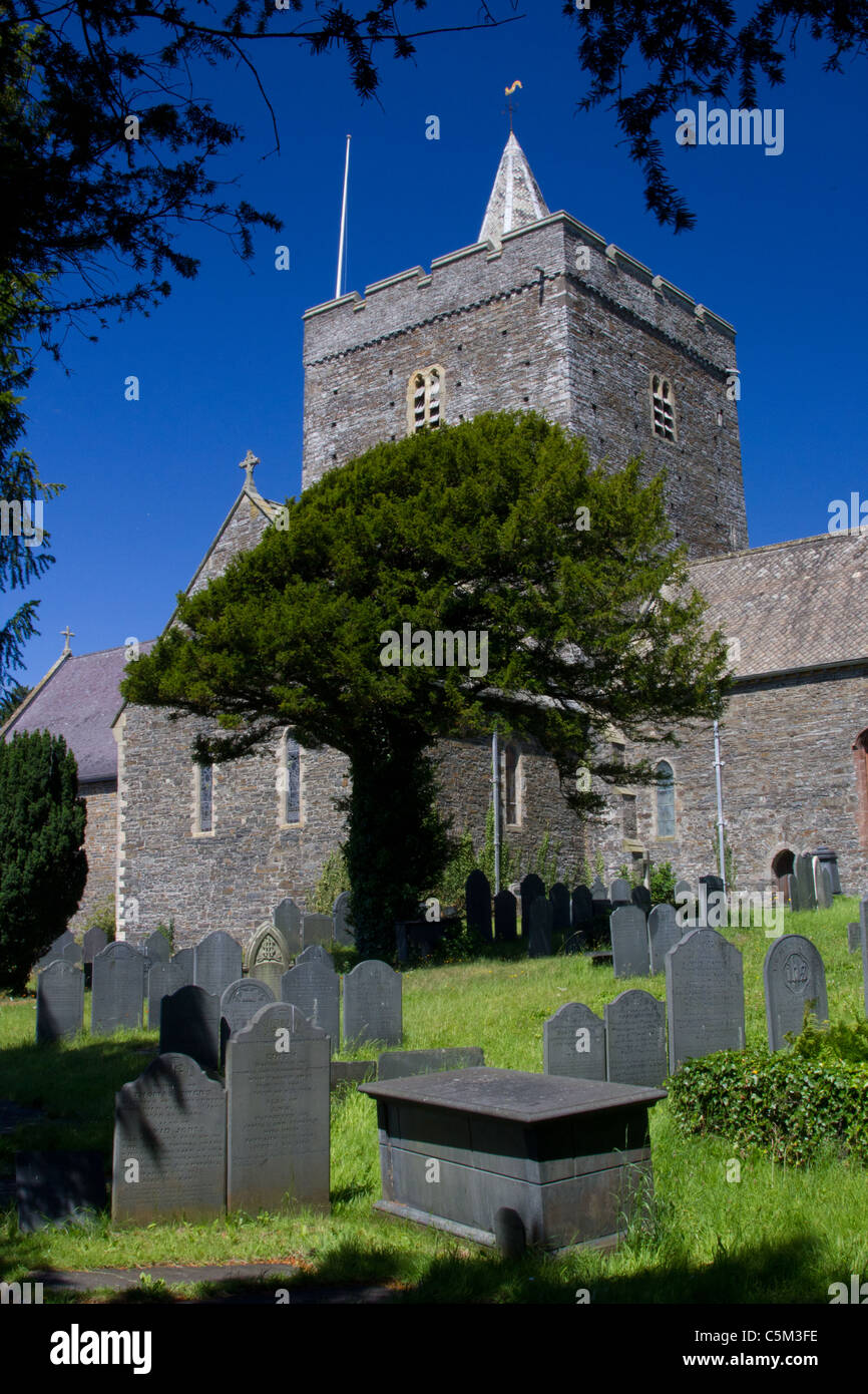 Llanbadarn Fawr Church Stock Photo Alamy