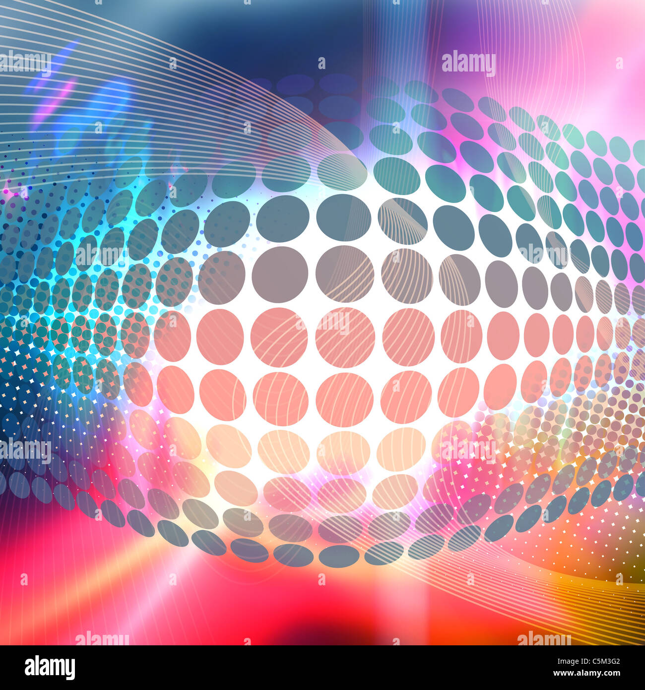 Abstract background with glowing circles and colorful accents Stock ...