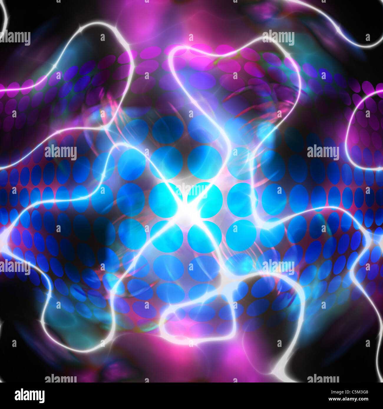 Abstract background with glowing circles and colorful accents Stock ...