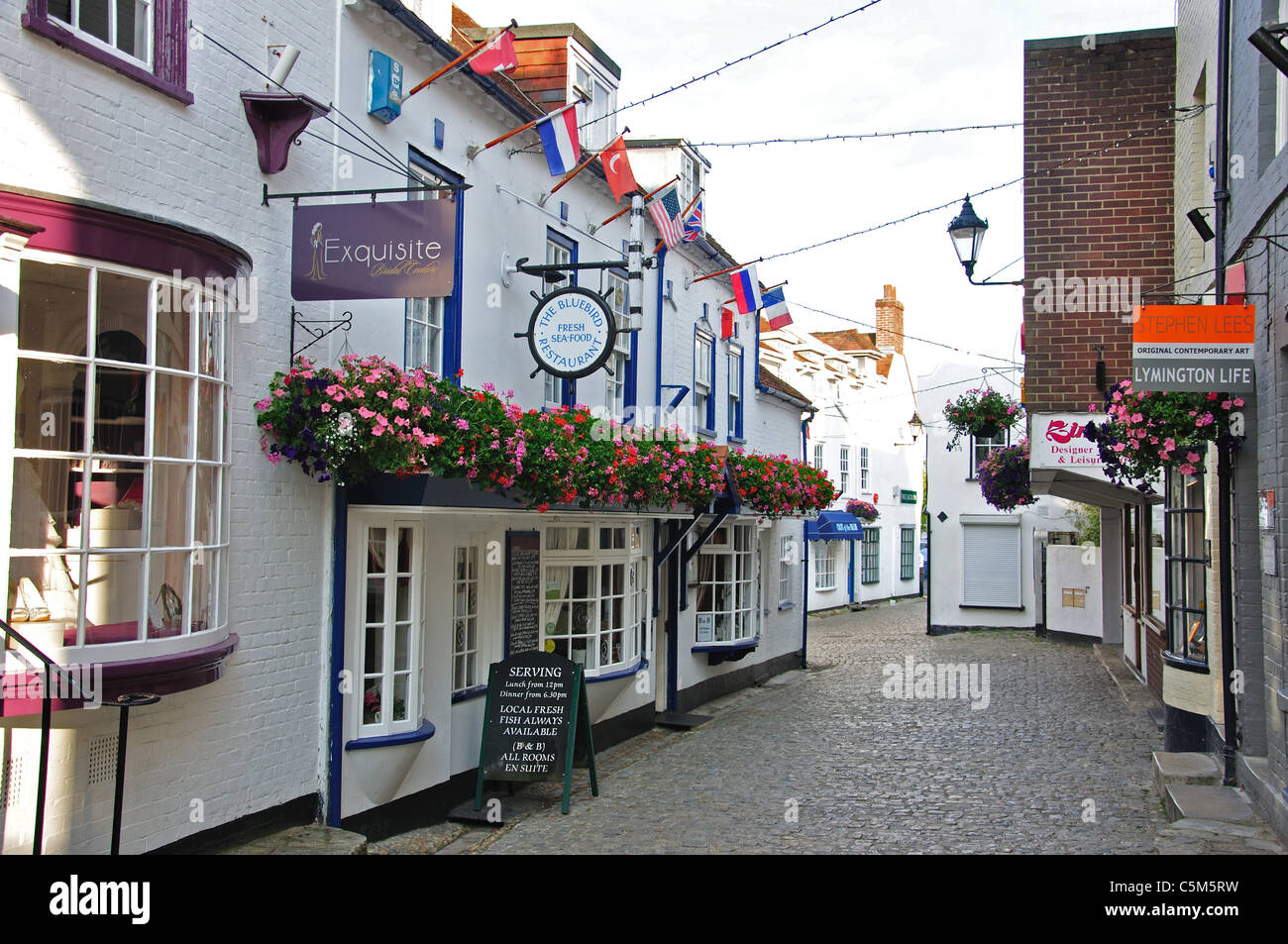Quay Street, Lymington Quay, Lymington, New Forest District, Hampshire, England, United Kingdom Stock Photo