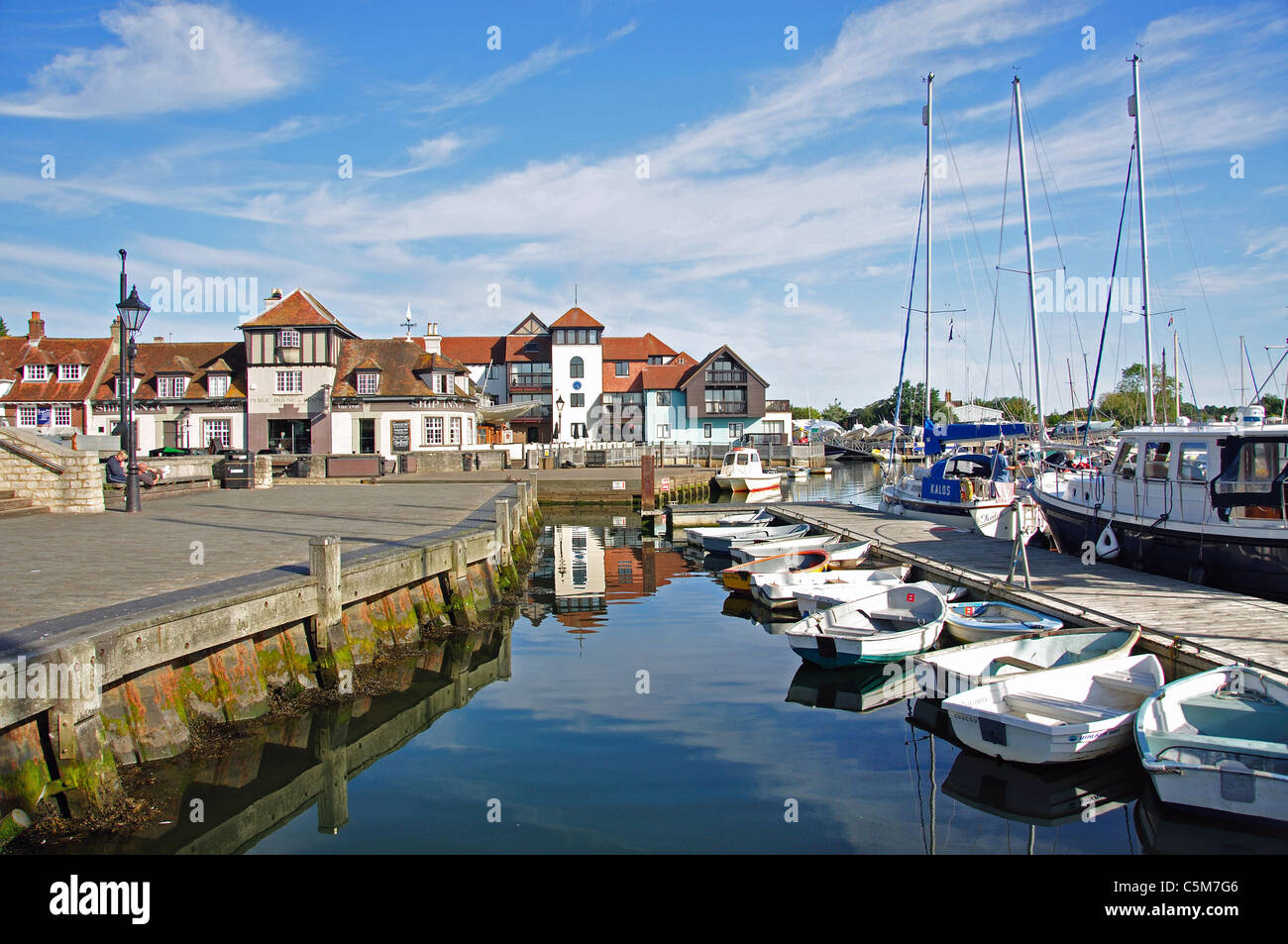 Lymington Quay, Lymington, New Forest District, Hampshire, England, United Kingdom Stock Photo