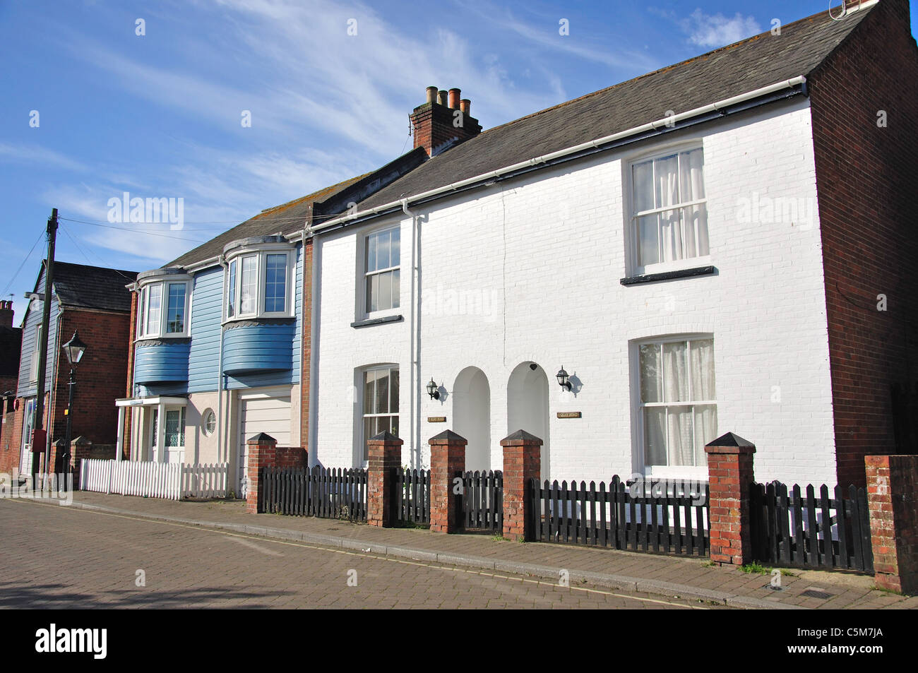 Period houses on Lymington Quay, Lymington, New Forest District