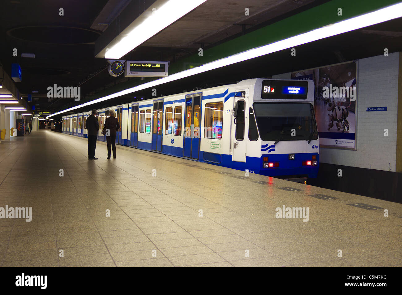 Amsterdam Metro railway station Stock Photo