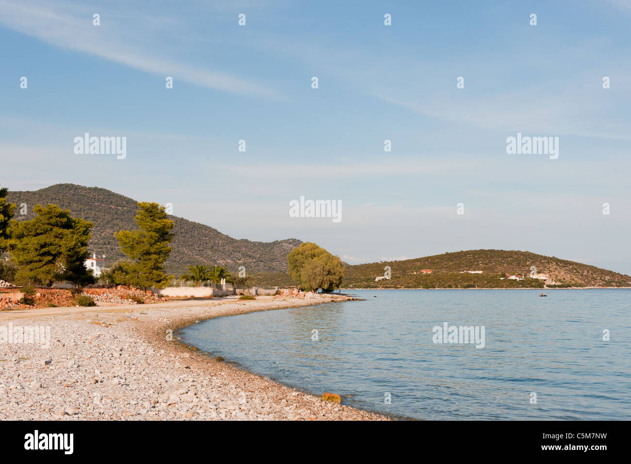 Bay of Tolo at the Greek Peloponnese Stock Photo