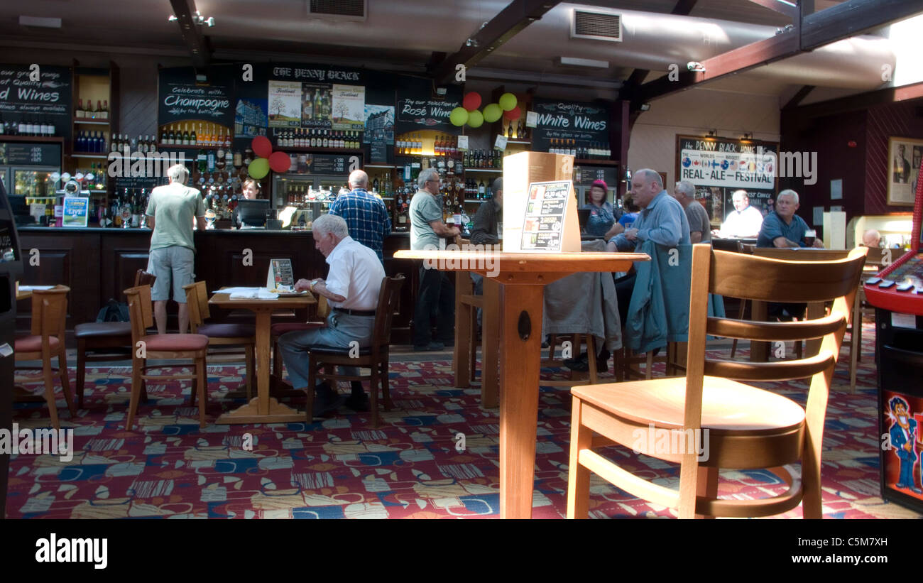 Inside The Penny Black Wetherspoon pub in Northwich Cheshire UK Stock Photo