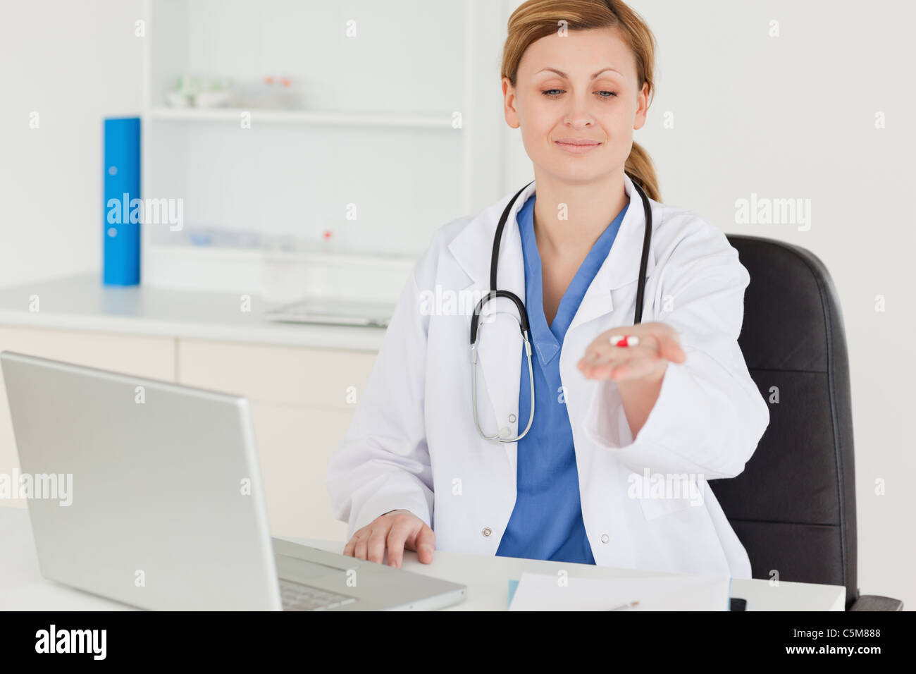 Close up doctor laptop showing hi-res stock photography and images - Alamy