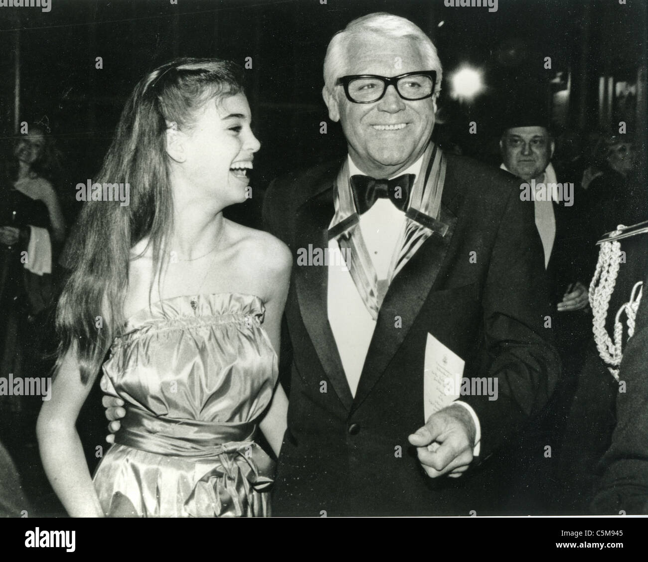 CARY GRANT about 1986 with daughter Jennifer from his marriage to Dyan Cannon Stock Photo
