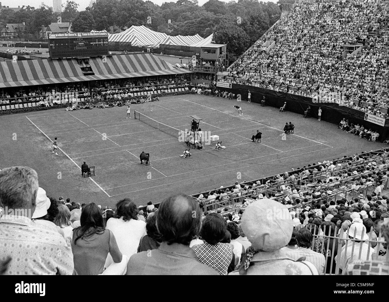 West Side Tennis Club, 1974 US Open Tennis Championship Stock Photo