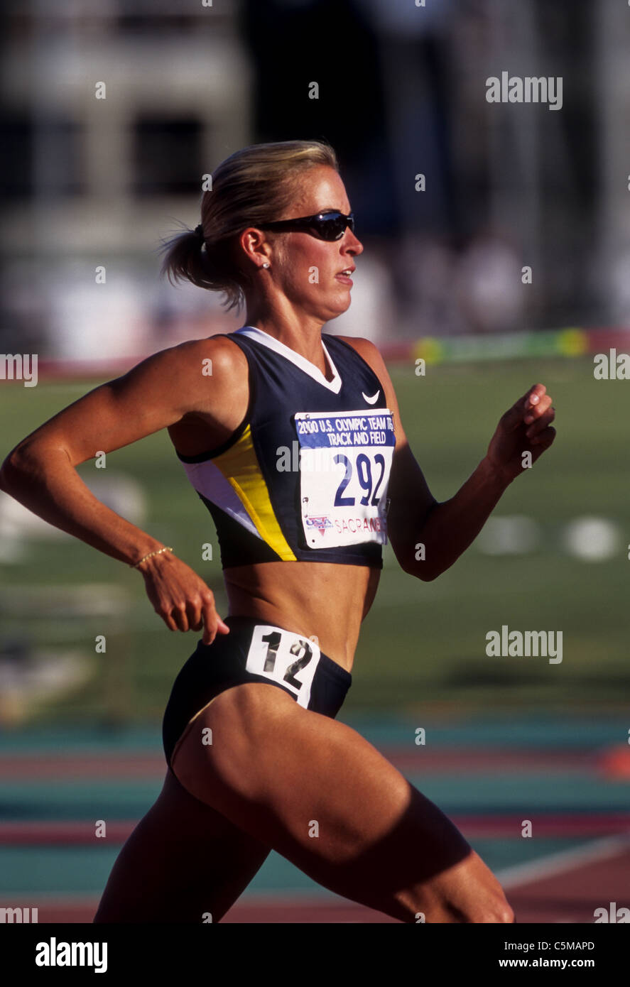 Suzy Favor Hamilton (USA) competing at the 2000 US Olympic Track and