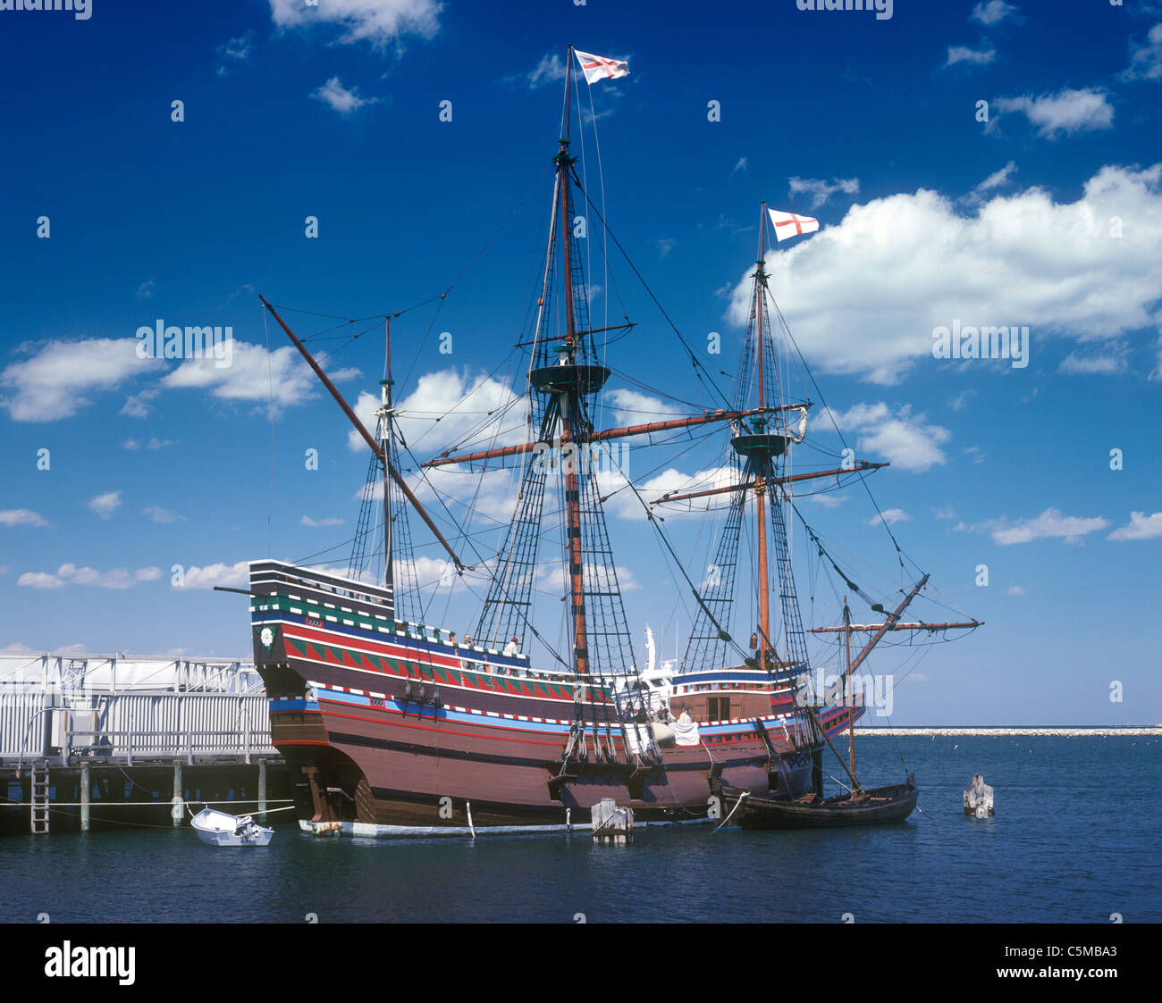 Mayflower II Replica Ship. Stock Photo