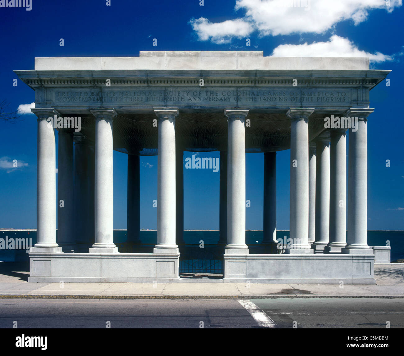 Plymouth Rock Monument. Stock Photo