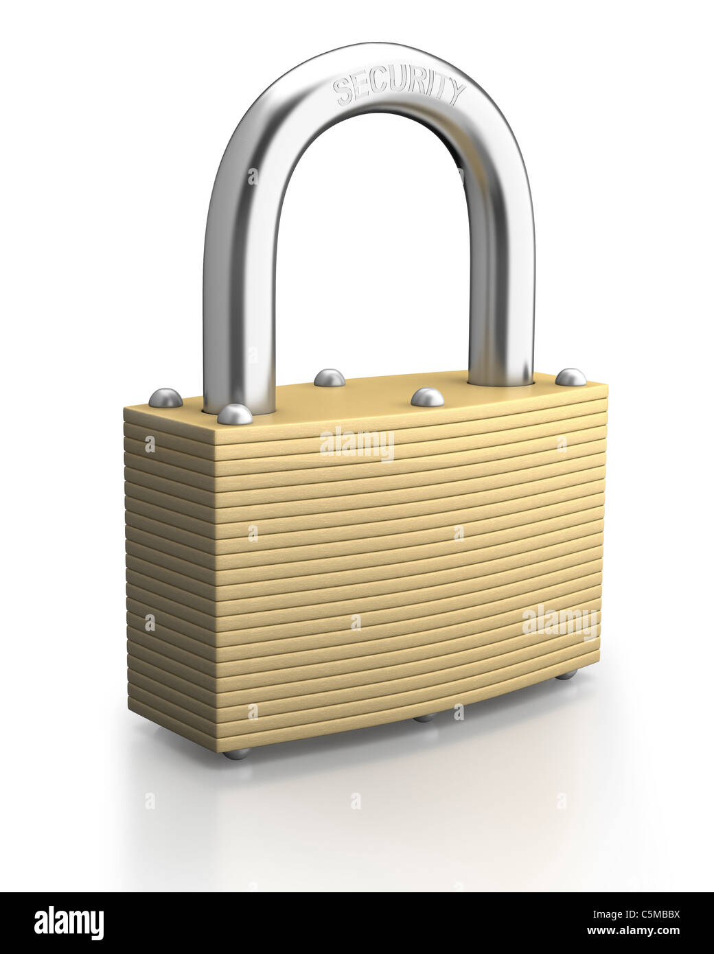 Closed bronze padlock on white background Stock Photo - Alamy