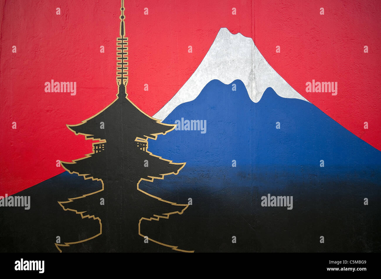 One of the many paintings at the Berlin Wall East Side Gallery, the largest open air gallery in