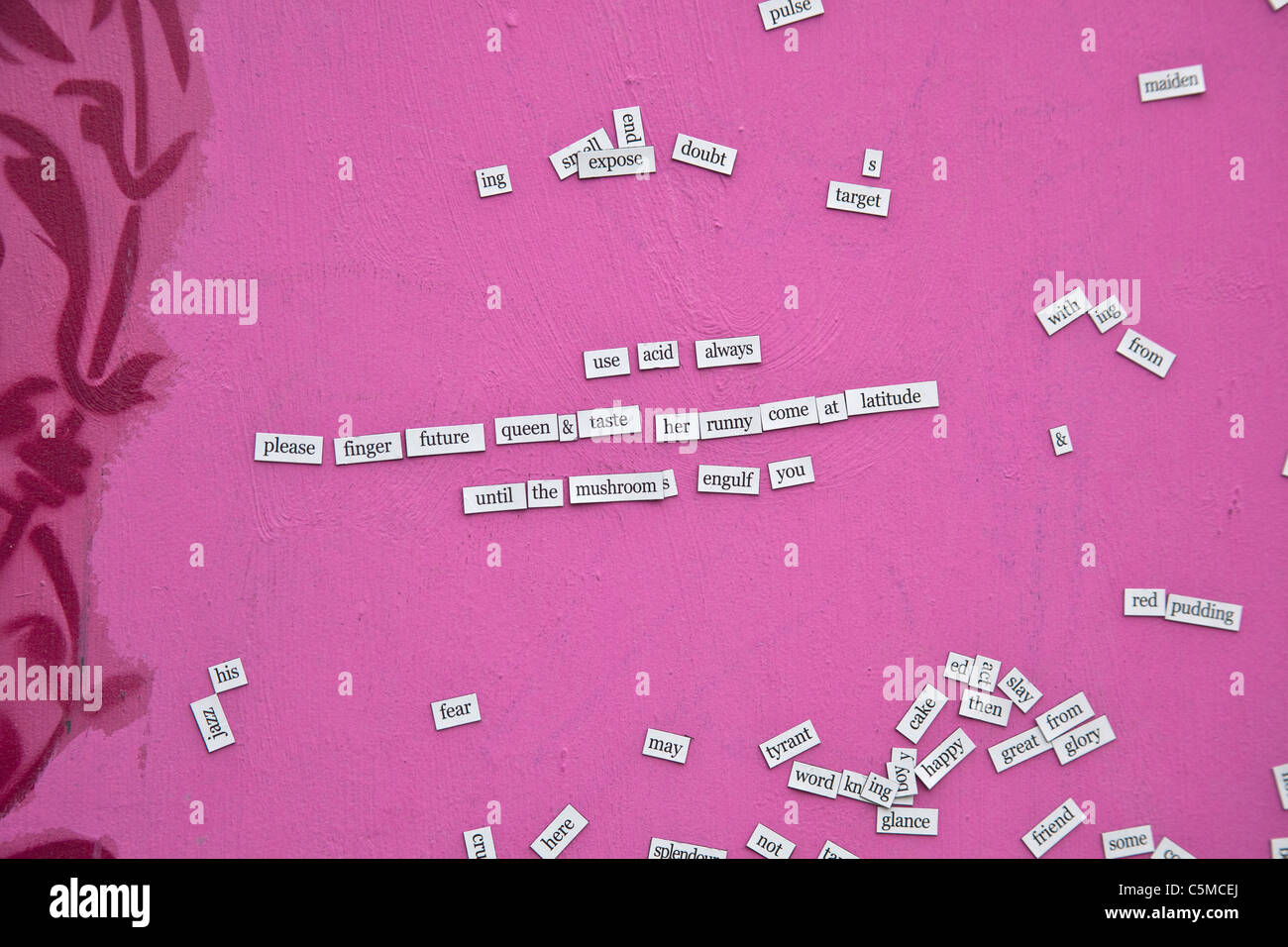 poetry board at latitude festival 2011 hires stock