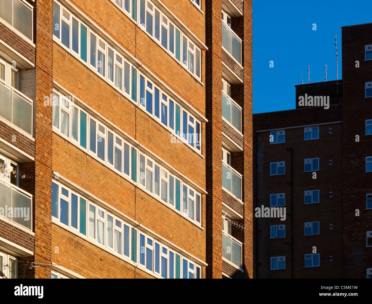 Trelawney Estate in Hackney East London built in the 1960s with high rise flats in tower blocks