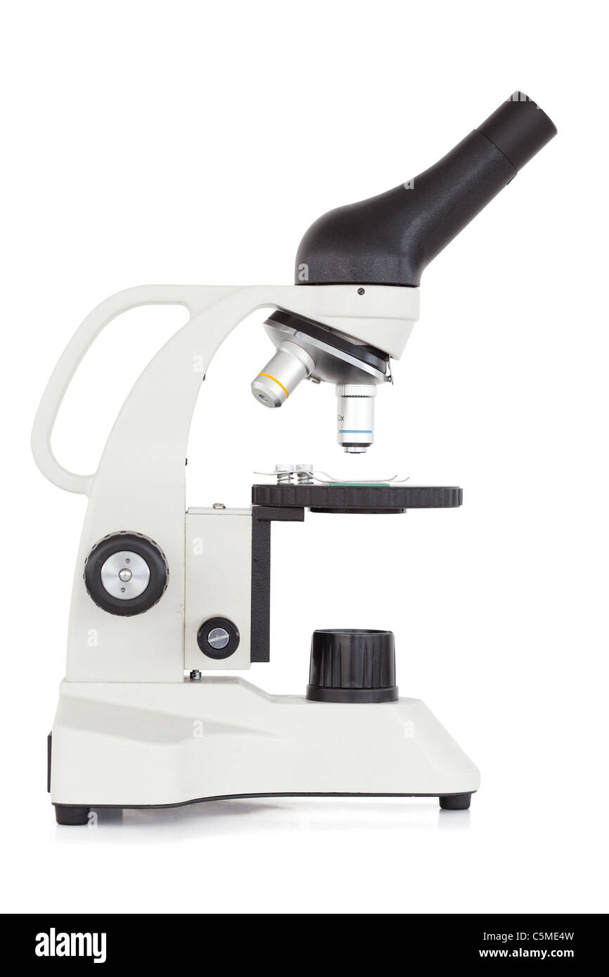 Scientific modern microscope Stock Photo