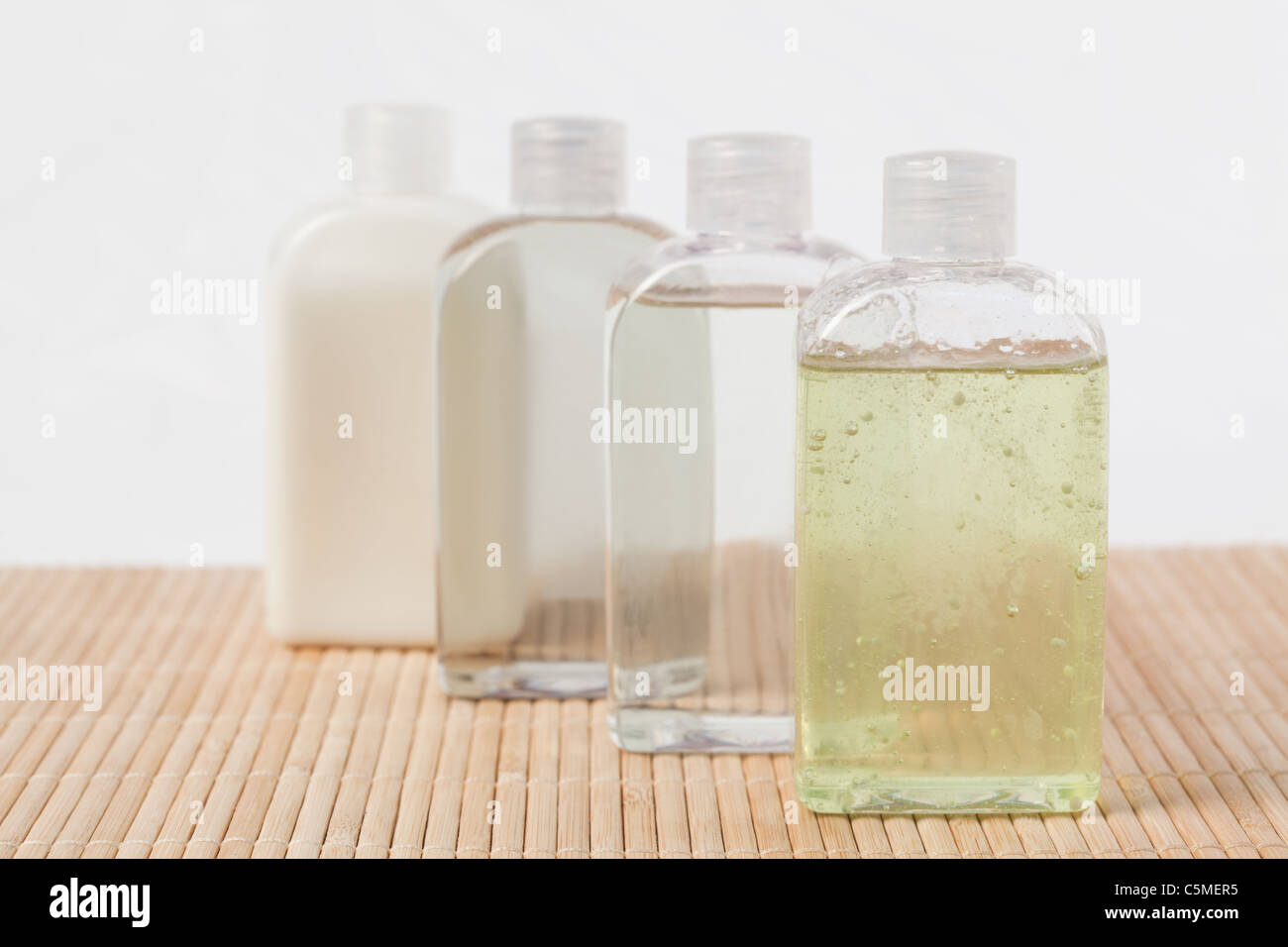 Massage oil bottles Stock Photo Alamy