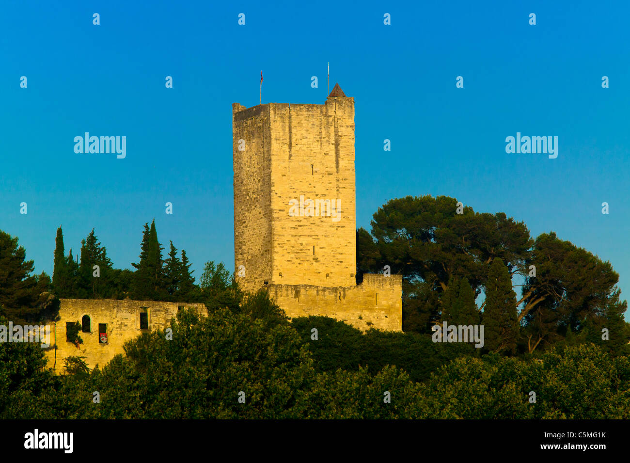 Medieval Castel, Sommieres, Gard, France Stock Photo