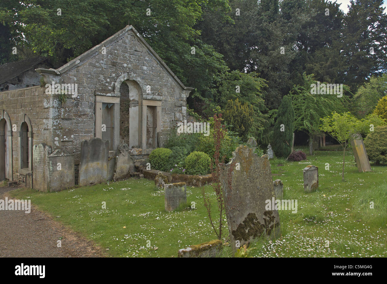 Old village church in the grounds of Eggleston Hall, County Durham Stock Photo