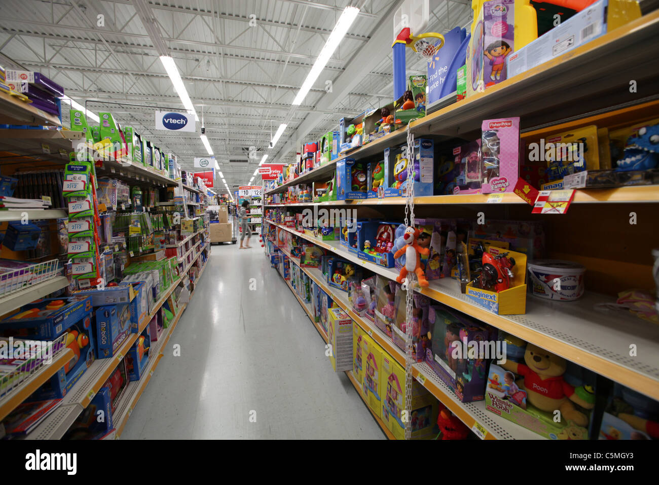 Walmart Toys and Games section in Walmart supercentre in Kitchener Ontario Canada 2011 Stock Photo