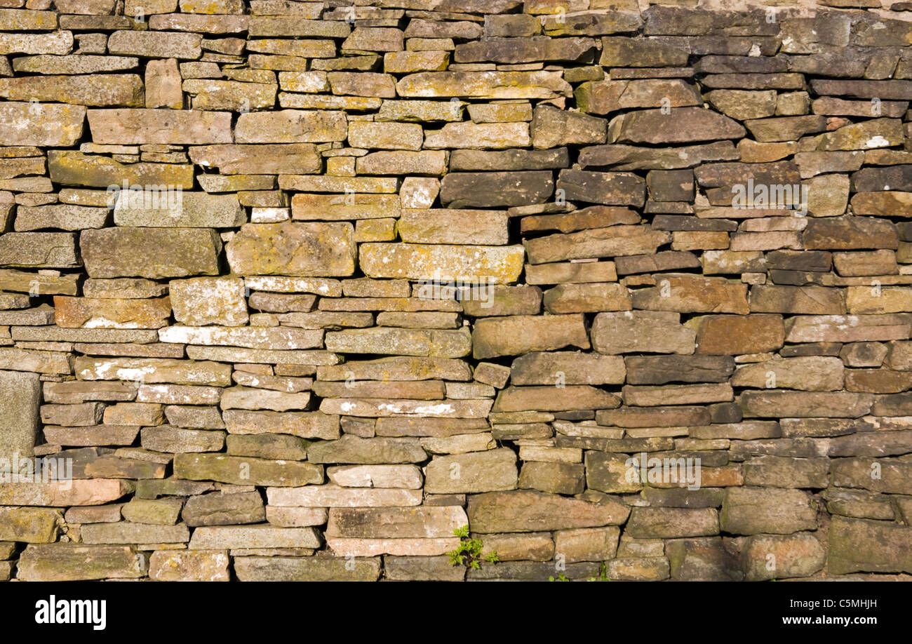 Detail of a Drystone Wall Stock Photo - Alamy