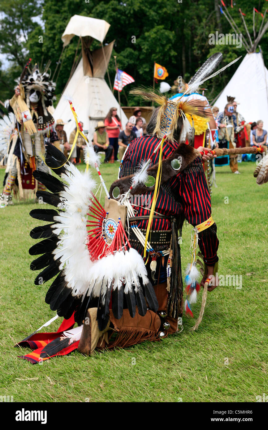 Native American Indian Pow Wow Cultural Event In England Stock Photo native-american-indian-pow-wow-cultural-event-in-england-stock-photo