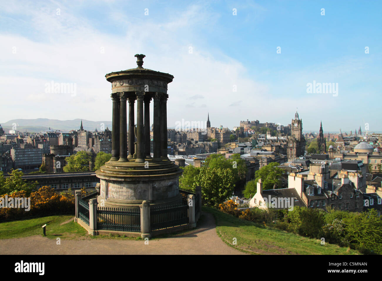Dugald Stewart Monument, Calton Hill, Edinburgh Stock Photo