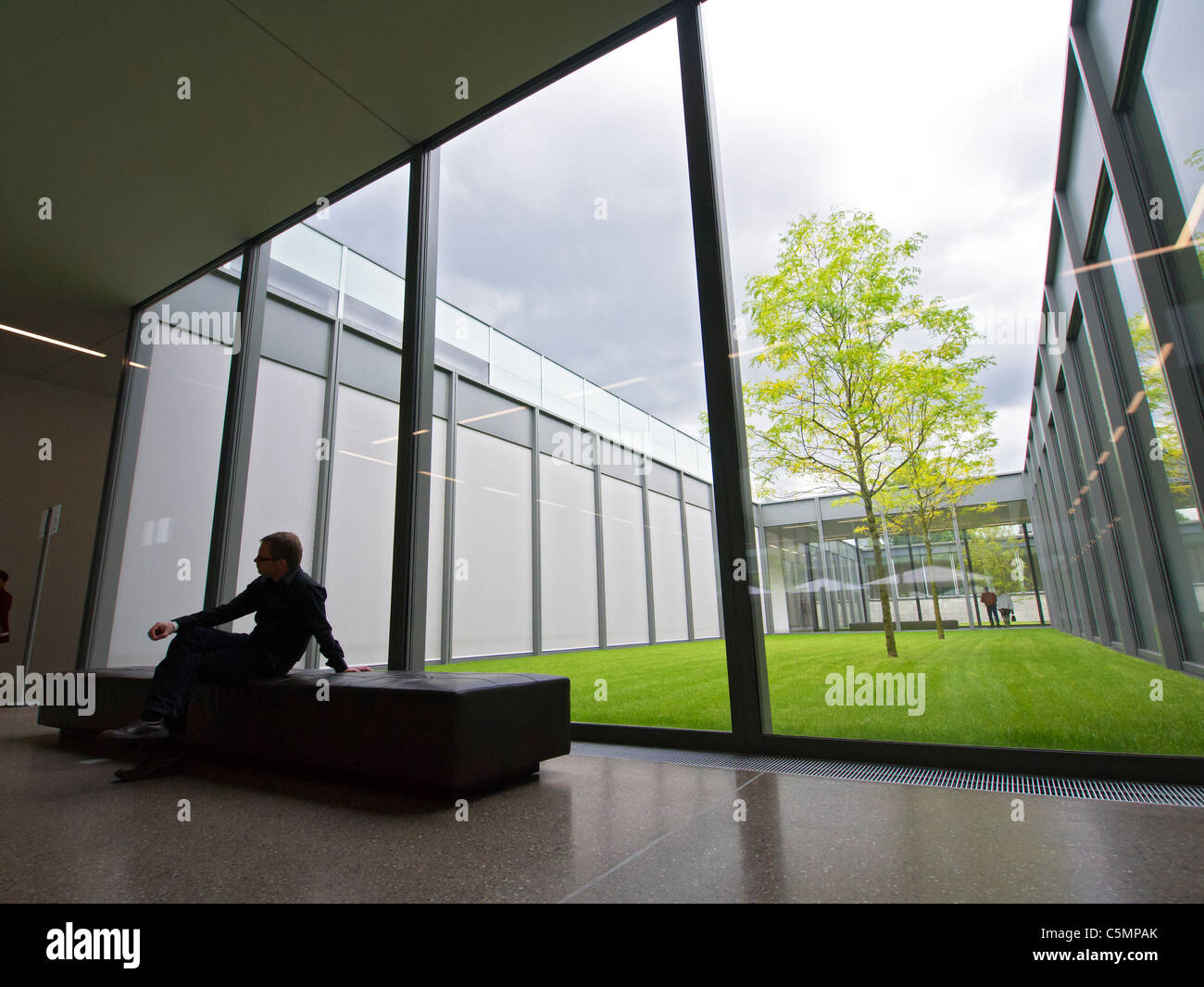 Interior of new building at Folkwang Museum in Essen Germany designed by David Chipperfield architect Stock Photo