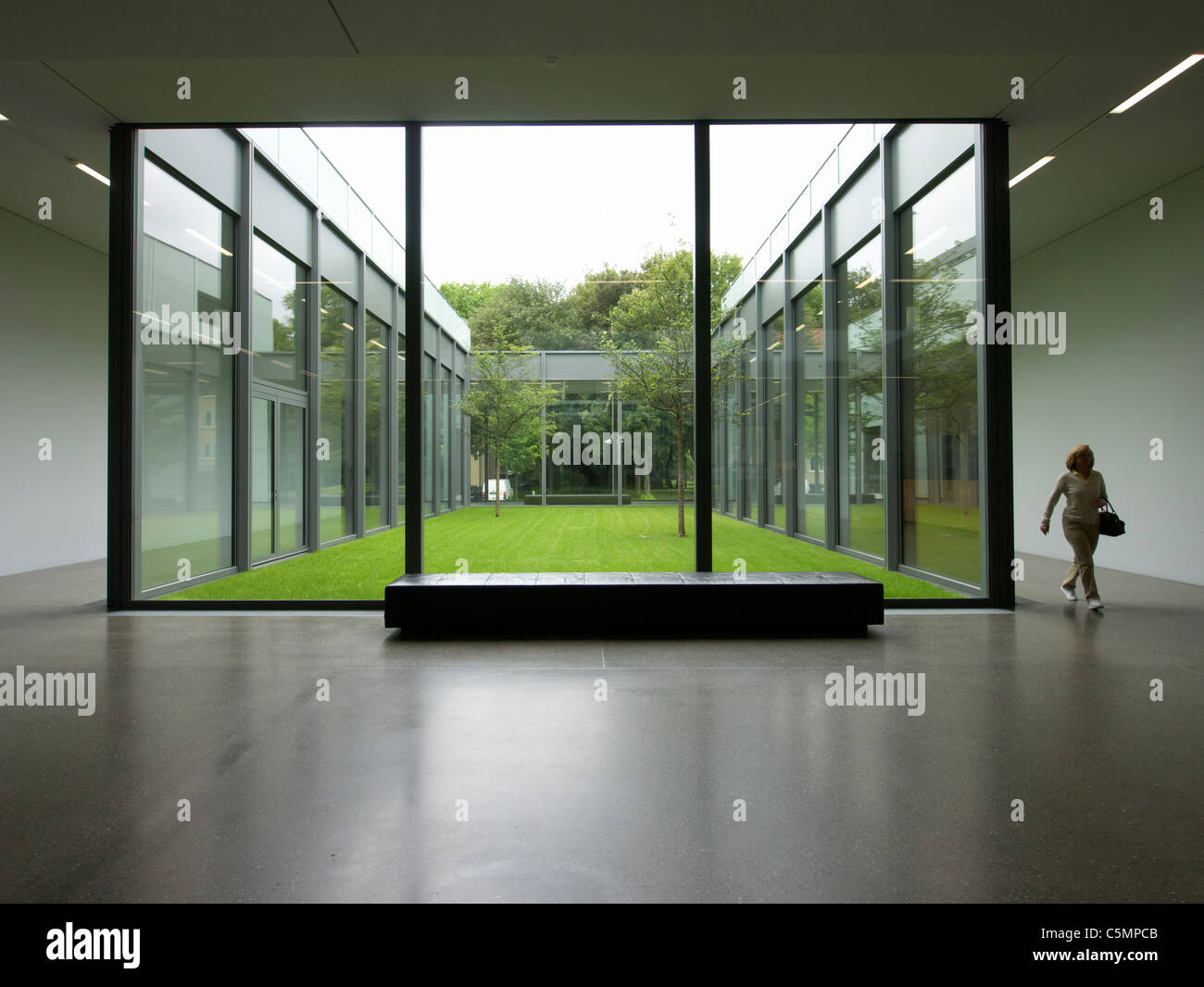 Interior of new building at Folkwang Museum in Essen Germany designed by David Chipperfield architect Stock Photo