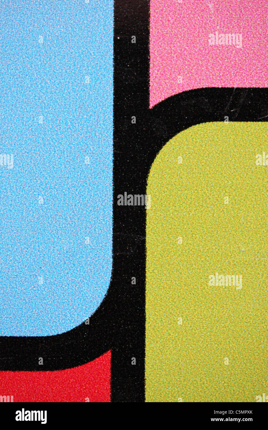 Abstract macro image of an advert in Cardiff, Wales UK Stock Photo