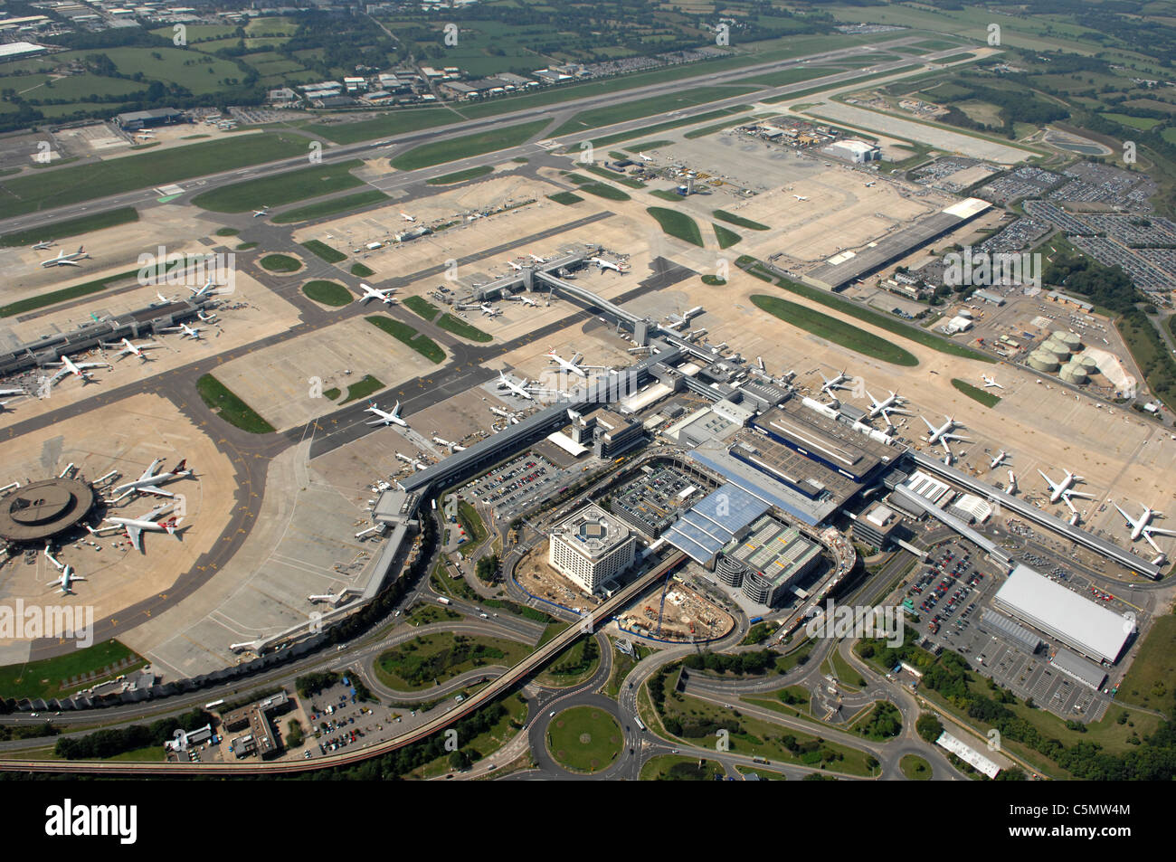 Aerial view Gatwick airport England Stock Photo Alamy