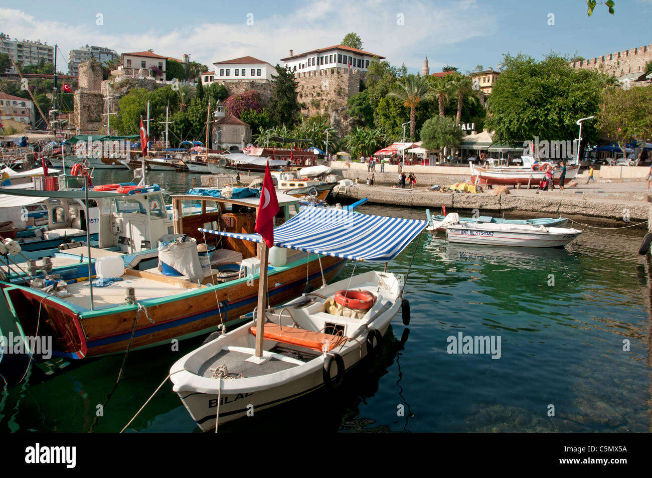 Antalya Turkey old port harbor Kaleici boat town Stock Photo Alamy