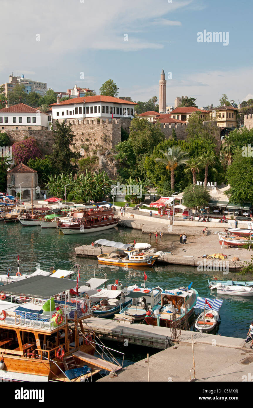 Antalya Turkey old port harbor Kaleici boat town Stock Photo Alamy