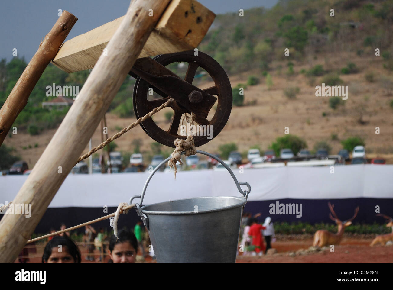 a pulley Stock Photo