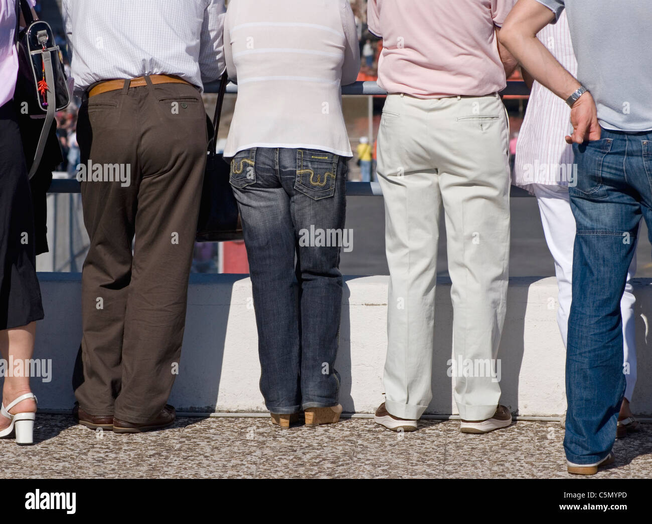 Group standing rear view hi-res stock photography and images - Alamy