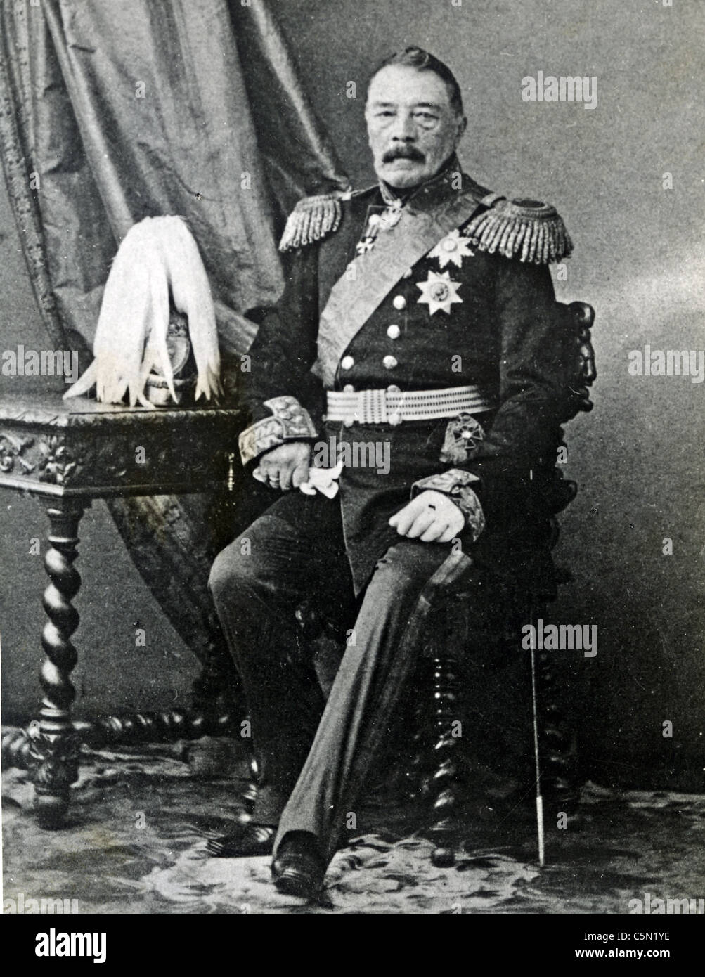 Prince MIKHAIL DMITRIEVICH GORCHAKOV (1792-1861) commanded Russian forces in the latter stages of the Crimean War Stock Photo