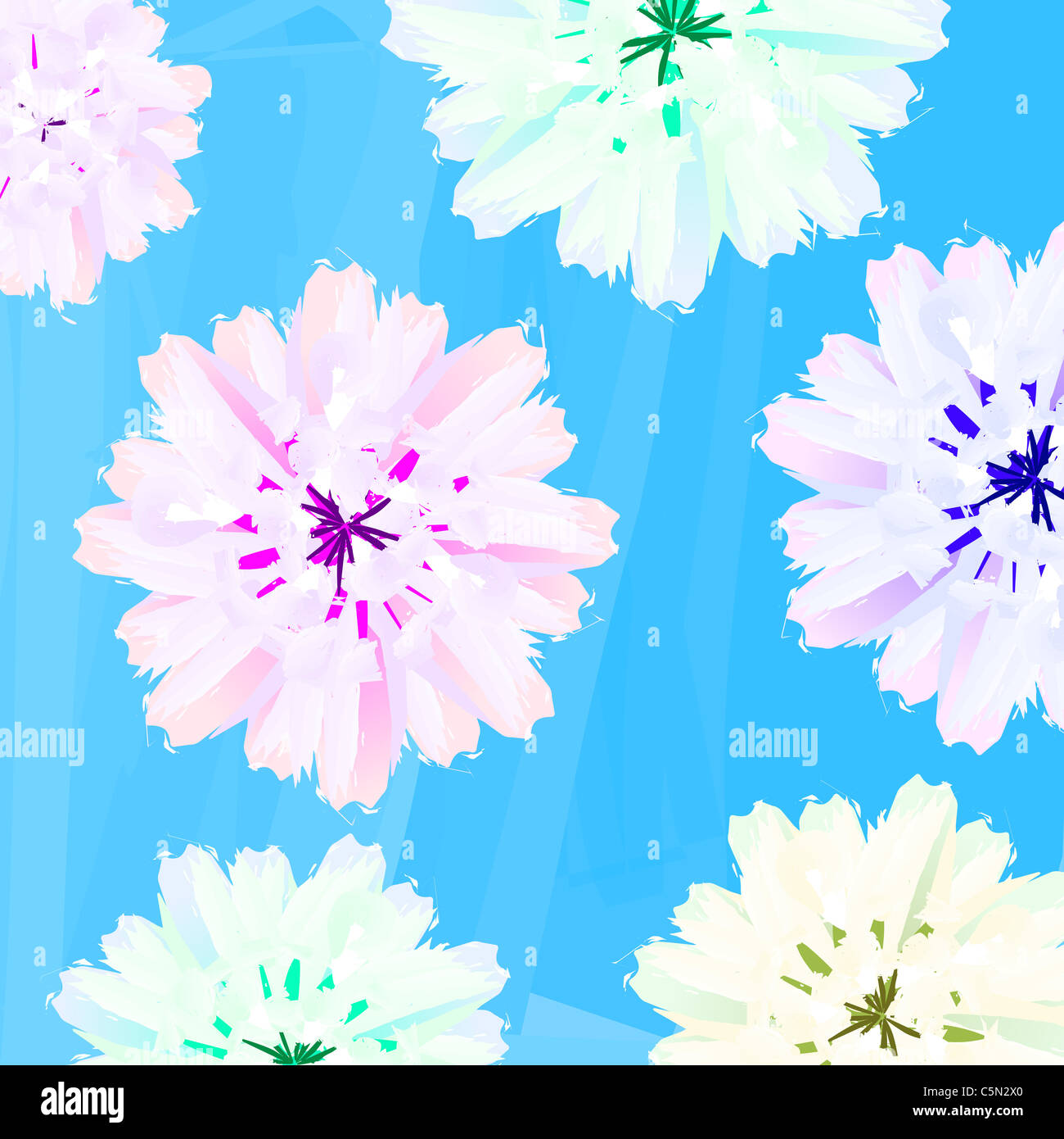 Pastel floral background, abstract art Stock Photo