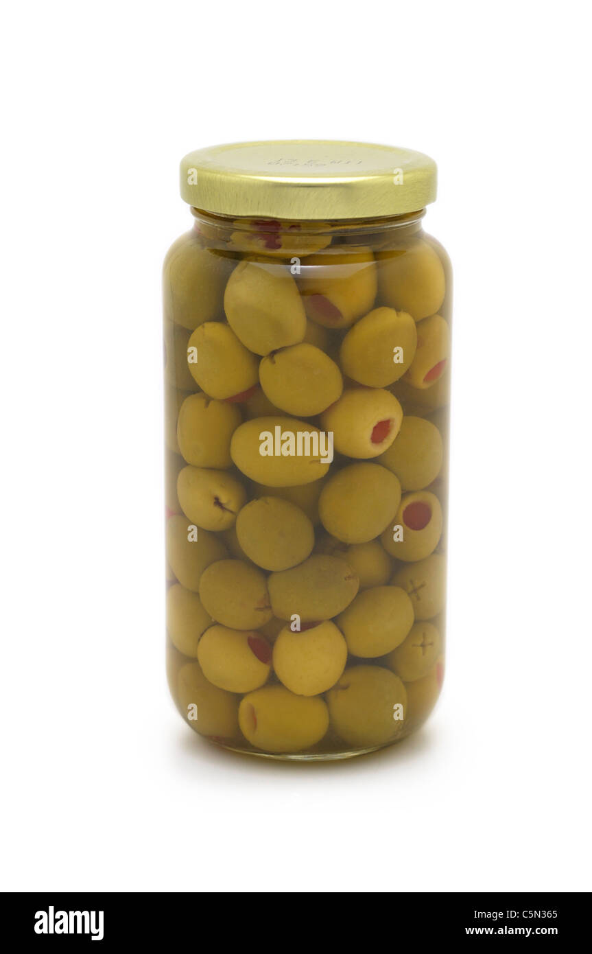 Jar of Olives Stock Photo