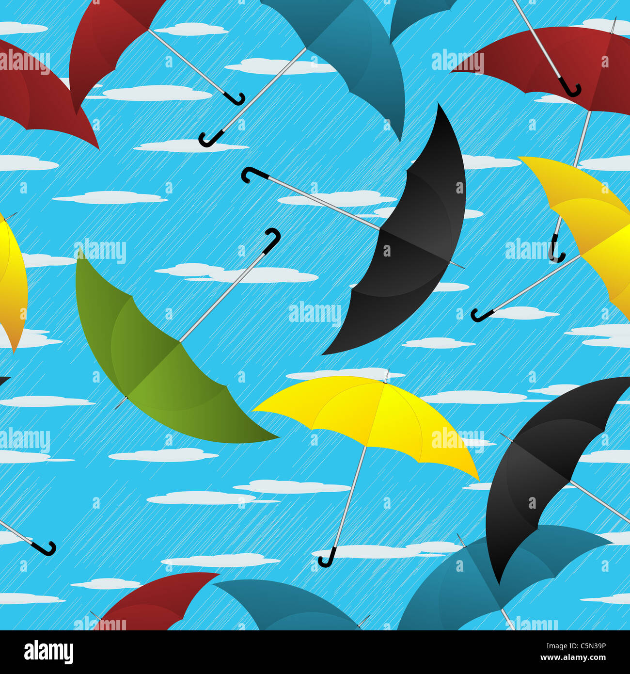 Colored umbrellas pattern, seamless background Stock Photo - Alamy