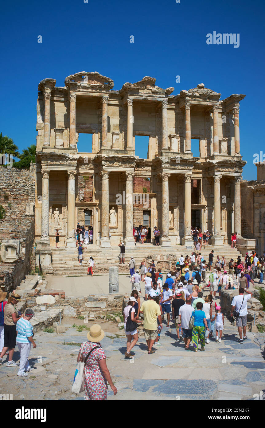 Library of Celsus Ephesus Turkey Stock Photo