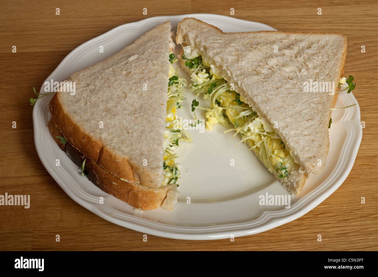 Homemade egg and cress sandwich hi-res stock photography and images - Alamy