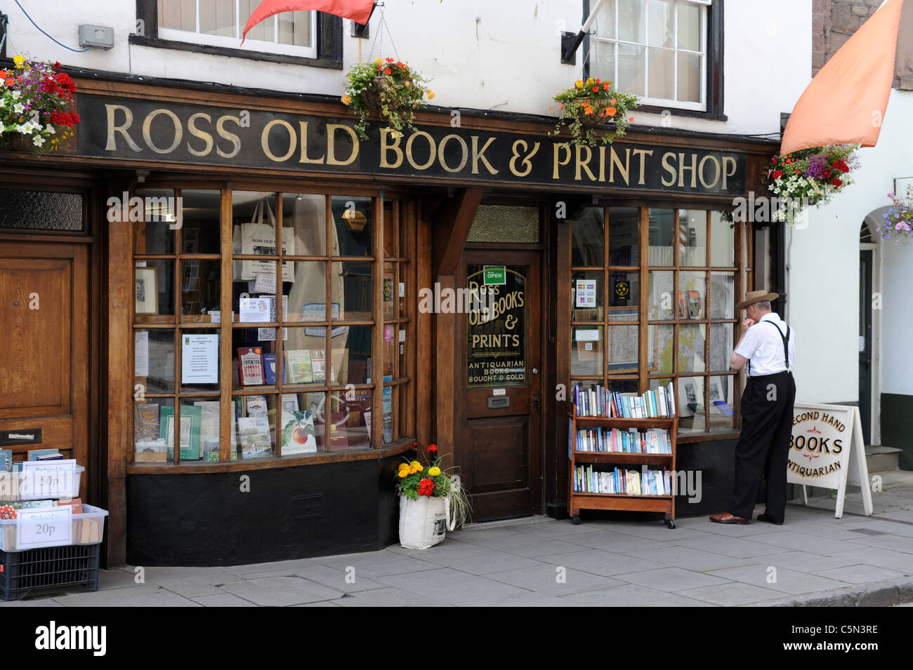 Ross Old Book and Print Shop in Ross on Wye Herefordshire England UK Stock Photo