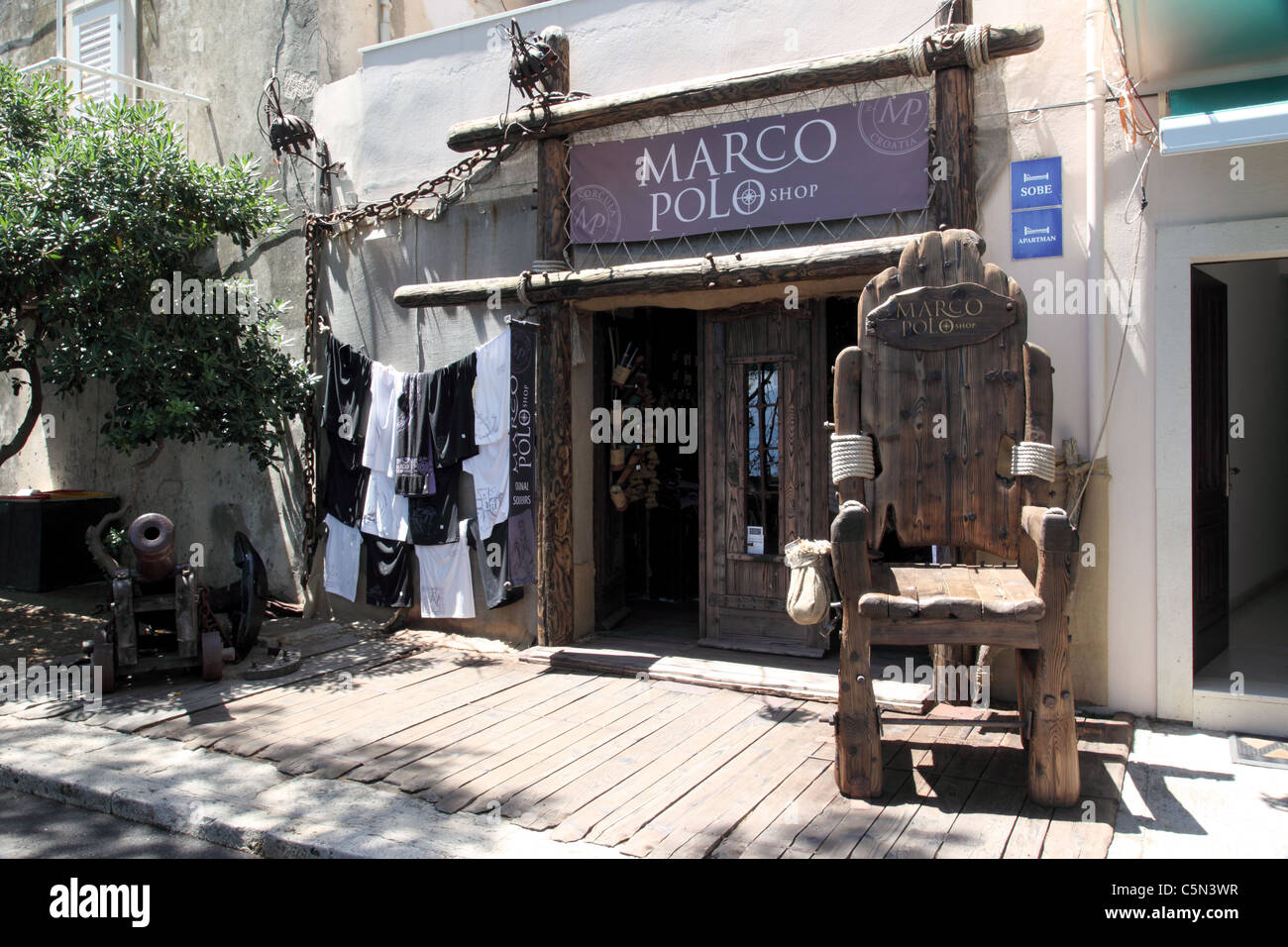 Marco Polo shop, Korcula, Croatia Stock Photo - Alamy