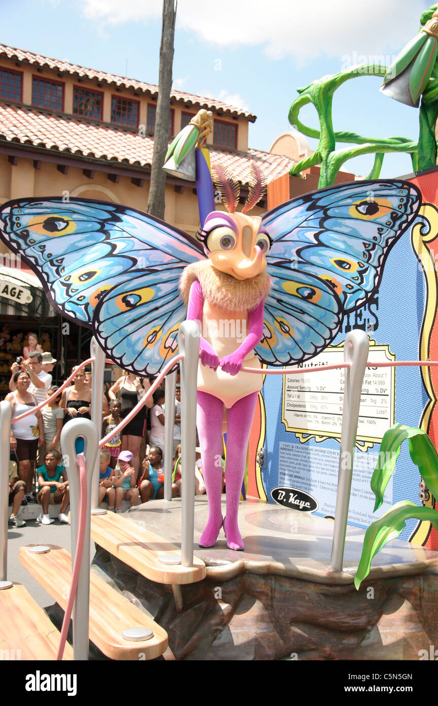 Gypsy From Disney Pixars A Bugs Life In The Countdown To Fun Parade On The Streets Of Walt Disney World Stock Photo Alamy